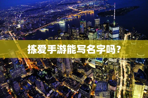 拣爱手游能写名字吗？