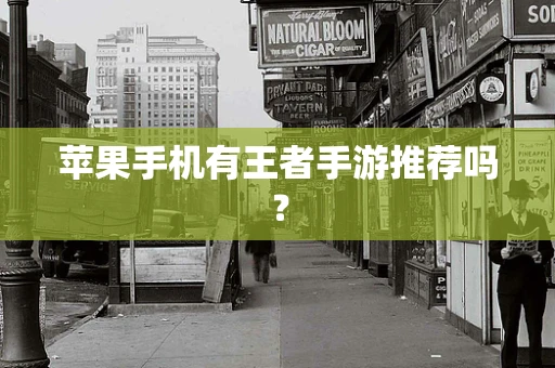 苹果手机有王者手游推荐吗？