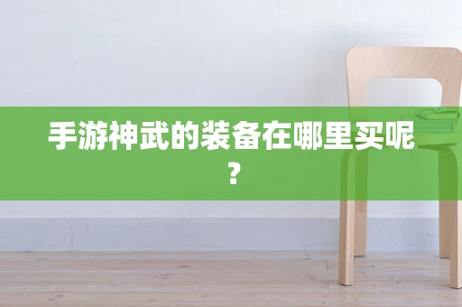 手游神武的装备在哪里买呢？