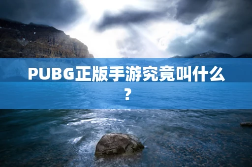PUBG正版手游究竟叫什么？