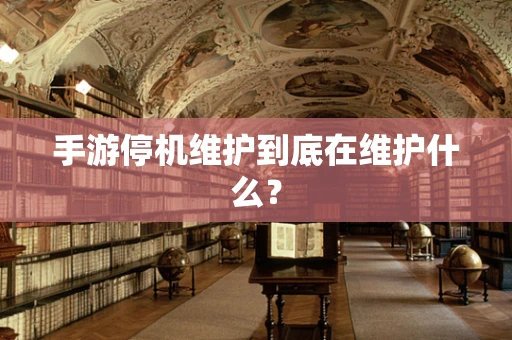 手游停机维护到底在维护什么？