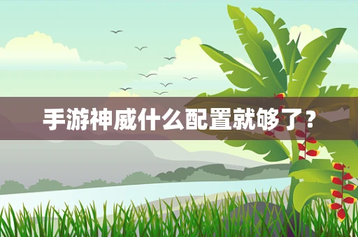 手游神威什么配置就够了？