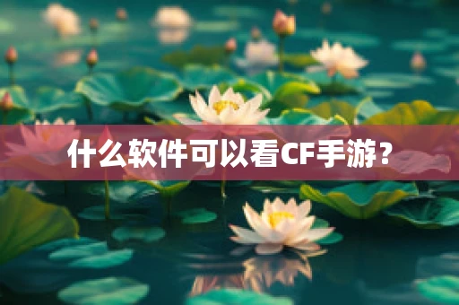 什么软件可以看CF手游？