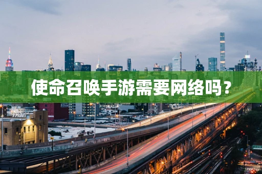 使命召唤手游需要网络吗？