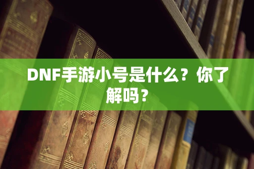 DNF手游小号是什么？你了解吗？