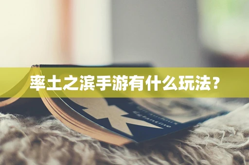 率土之滨手游有什么玩法？
