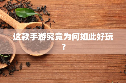 这款手游究竟为何如此好玩？