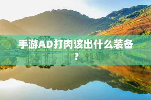 手游AD打肉该出什么装备？