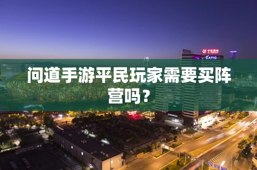 问道手游平民玩家需要买阵营吗？