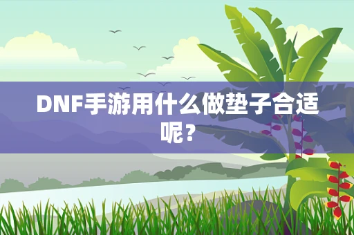 DNF手游用什么做垫子合适呢？