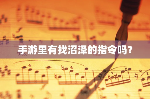 手游里有找沼泽的指令吗？
