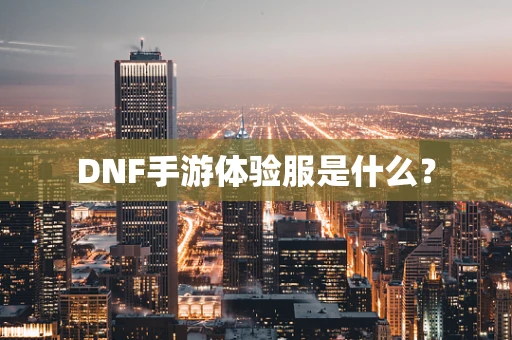 DNF手游体验服是什么？