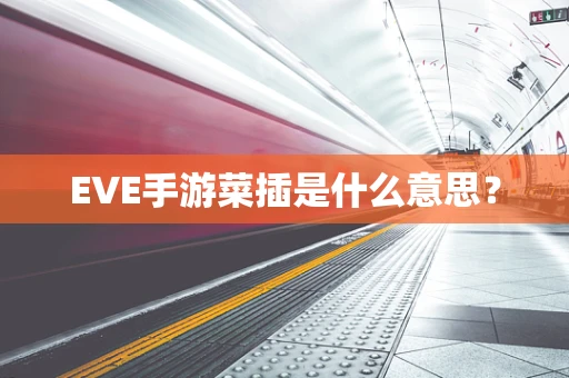 EVE手游菜插是什么意思？