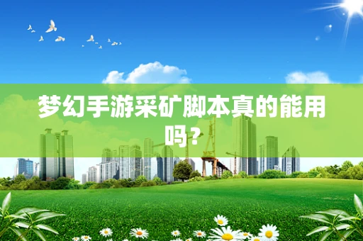 梦幻手游采矿脚本真的能用吗？