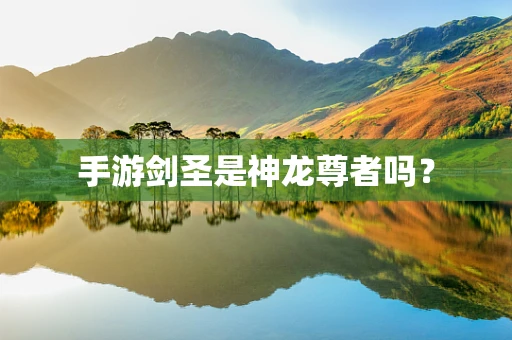 手游剑圣是神龙尊者吗？