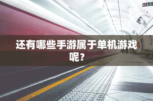 还有哪些手游属于单机游戏呢？