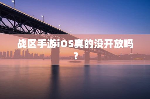战区手游iOS真的没开放吗？